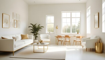 Fototapeta premium Photo interior modern design room 3d illustration