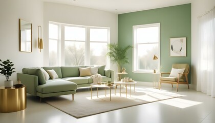 Fototapeta premium Photo interior modern design room 3d illustration