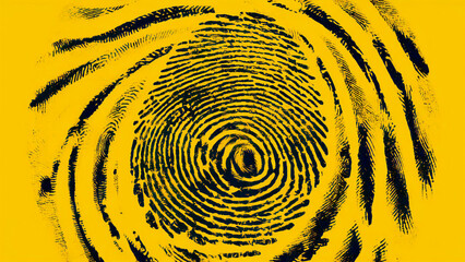 fingerprint on a yellow background