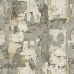 Fototapeta premium Grunge old wall brown and off-white concrete texture, seamless pattern