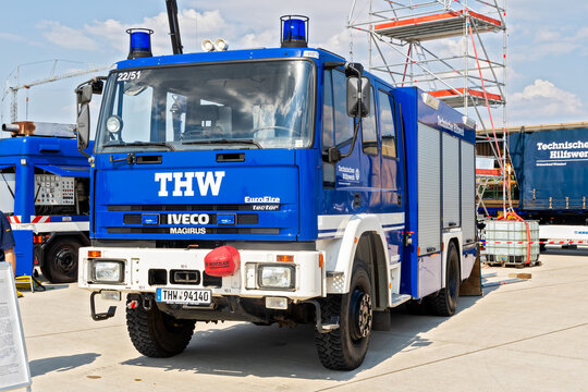 Iveco Eurofire Tector Magirus from the rescue forces called Technisches Hilfswerk (THW). 