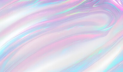Obraz premium Holographic background seamless trendy iridescent light foil texture. Soft holographic pastel unicorn marble background pattern. Modern pearlescent blurry abstract swirl illustration. 