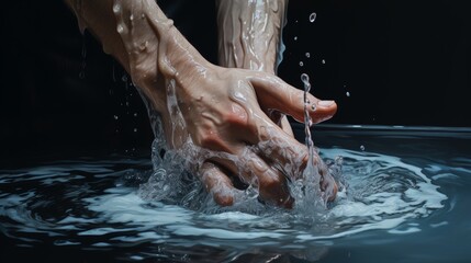 Fototapeta premium World Handwashing Day October 15 Generative AI
