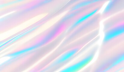 Holographic background seamless trendy iridescent light foil texture. Soft holographic pastel unicorn marble background pattern. Modern pearlescent blurry abstract swirl illustration.	
