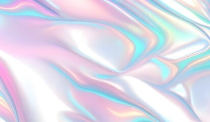 Holographic background seamless trendy iridescent light foil texture. Soft holographic pastel unicorn marble background pattern. Modern pearlescent blurry abstract swirl illustration.	
