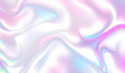 Obraz premium Holographic background seamless trendy iridescent light foil texture. Soft holographic pastel unicorn marble background pattern. Modern pearlescent blurry abstract swirl illustration. 