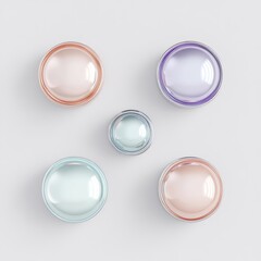 Cute Pastel Silver Vibraslap Set - Minimalist 3D Design 4