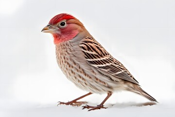 Cassins finch bird on white background, AI Generated