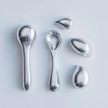 Cute Pastel Silver Vibraslap Set: Minimalist & Playful Design