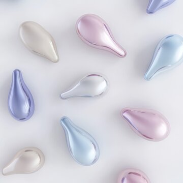 Cute Pastel Silver Vibraslap Set - Minimalist 3D Design 7