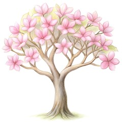 Obraz premium A beautifully rendered 3D illustration of a dogwood tree in full bloom. perfect for adding a touch of nature and beauty to your designs.