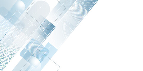 Abstract technology background, modern design blue illustration