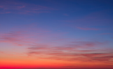 Beautiful dramatic scenic after sunset sky background after sunset