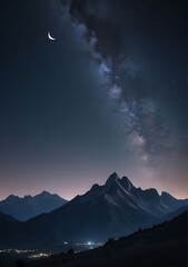 Mountains in the night