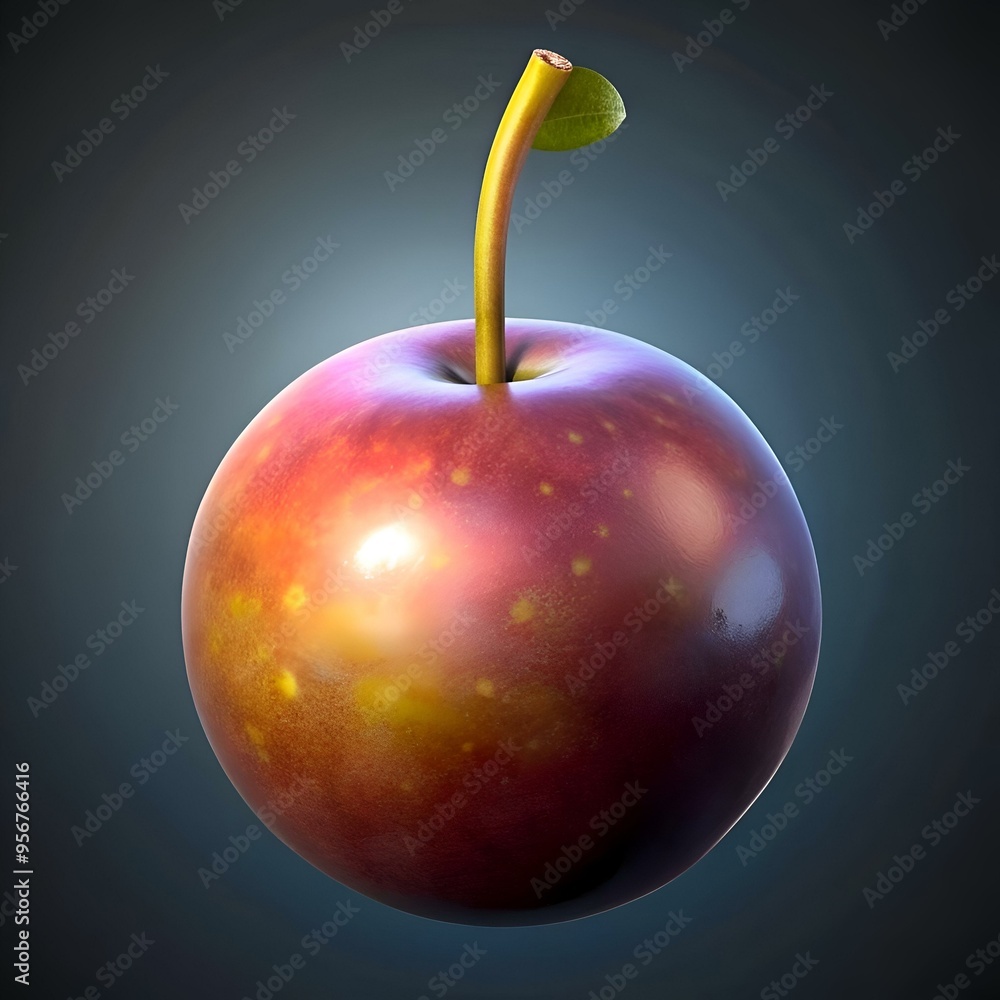 Poster a vibrant 3d illustration of a camu camu fruit. perfect for adding a touch of nature to your design 