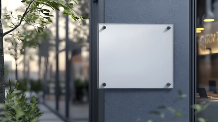 Frosted Glass Signboard Mockup for Elegant Beauty Salon Branding Presentation