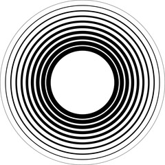 Circle with halftone line elements, sound wave