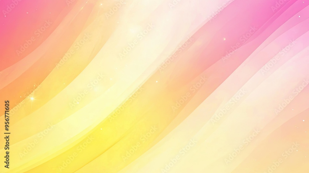 Poster abstract gradient background transitioning from warm yellow to soft pink, ideal for a sunny and chee
