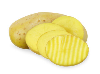 Potato isolated on white background.