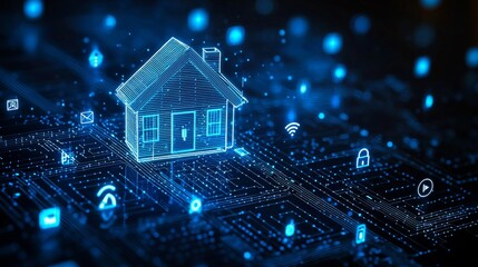 Smart Home Technology Abstract Illustration