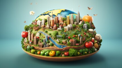 Obraz premium World Food Day 16 October Generative AI