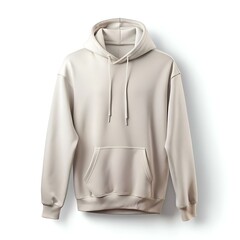 Beige hoodie mockup. blank canvas for your design.