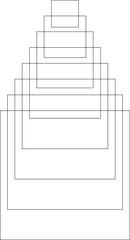 Square line blended shapes. Modern graphic design elements