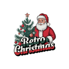 Retro Christmas Vibes T-shirt design