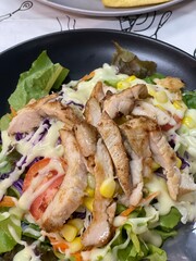 Grilled chicken salad for diet today