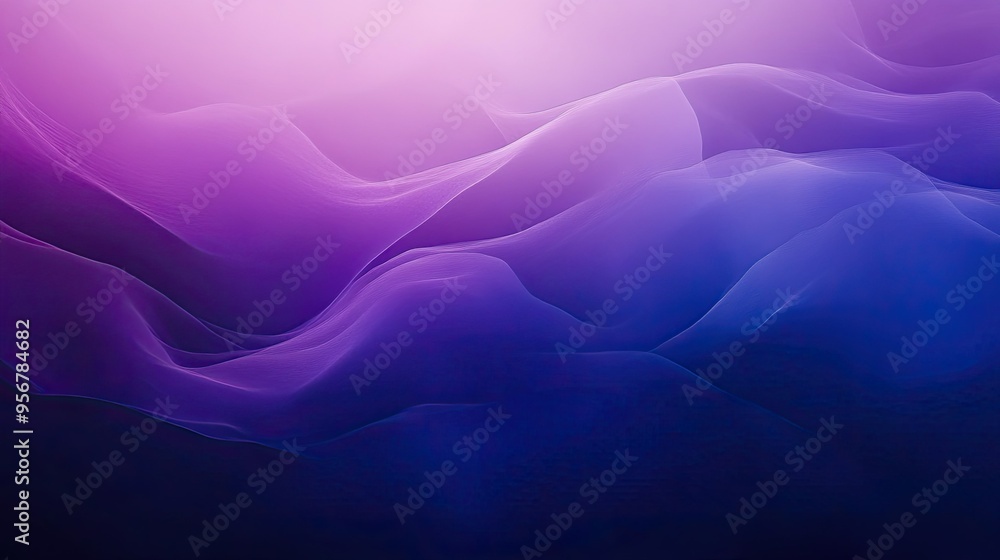 Poster smooth gradient from violet to deep blue, perfect for a mysterious and calming abstract design.