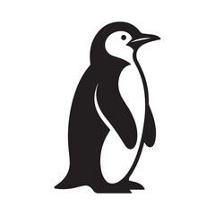 Penguin silhouette vector art illustration