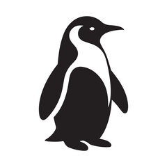 Penguin silhouette vector art illustration