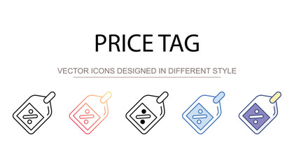 Price Tag icon design with white background stock illustration