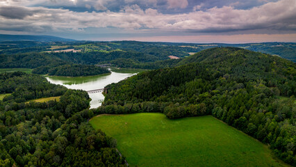 Aerial view of the Bóbr Valley, Lower Silesia, Poland © Patryk Michalski