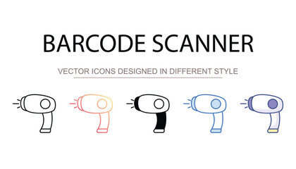 Barcode Scanner icon design with white background stock illustration