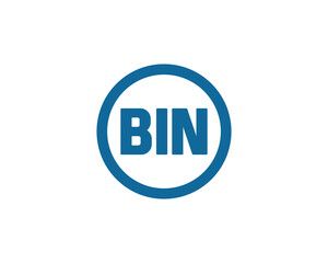 BIN logo design vector template. BIN
