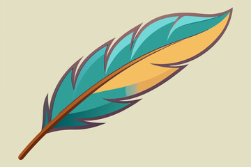 Fantasy feather color icon