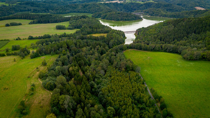 Aerial view of the Bóbr Valley, Lower Silesia, Poland © Patryk Michalski