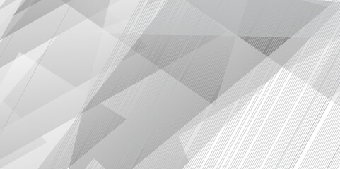 Gray abstract gradient HD background with lines. white and grey background. Abstract pale geometric pattern. space design concept. Decorative web layout or poster, banner.  Vector illustration.