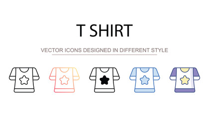 T Shirt icon design with white background stock illustration