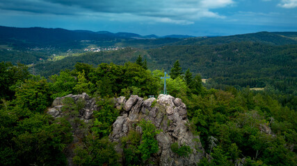 Krzyżna Mountain in Rudawy Janowickie, Poland