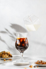 iced coffee with milk and ice