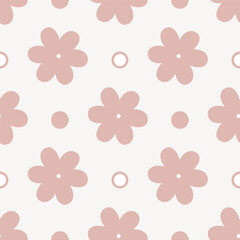 Vector illustration with pink flowers