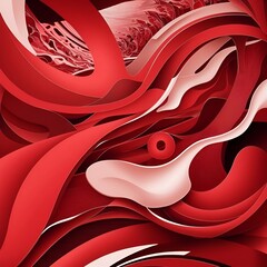 Surreal Red Abstract Background