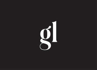 GL letter logo and initial logo design
