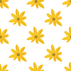 Vector illustration with yellow flowers
