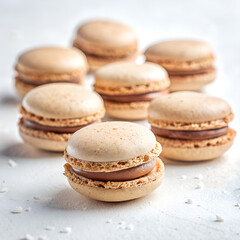 Fototapeta premium macaroon homemade on white background