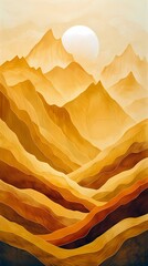 yellow natural scene landscape illustration poster background