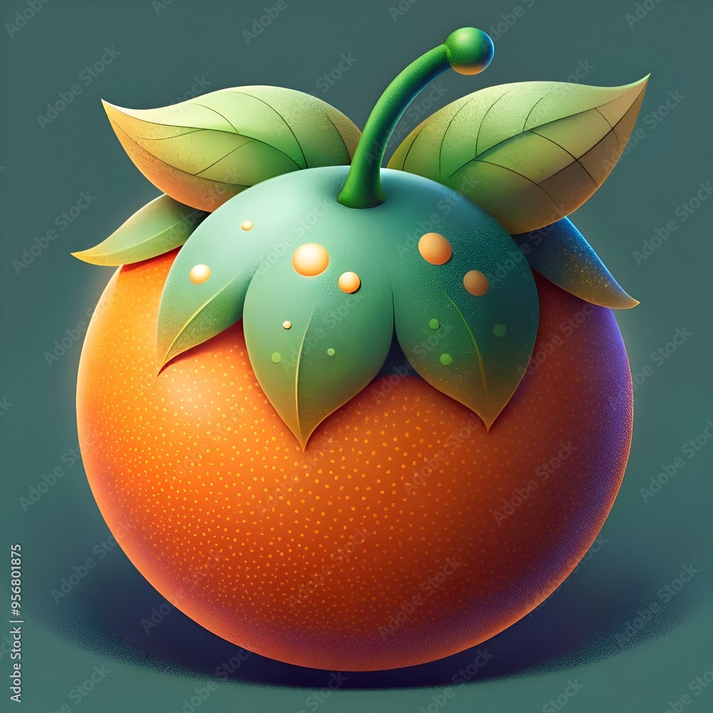 Poster a charming 3d illustration of a ogeechee lime. perfect for adding a touch of playful whimsy to your 