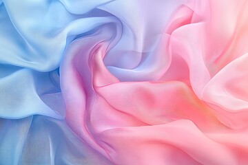 Fototapeta premium Abstract pastel motion background, creative video with cloth texture movement with delicate colors, dreamy graphic with elegant and luxury style, feminine design for females. Generative Ai